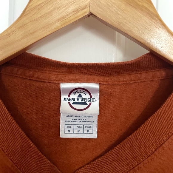 Texas Vintage T-Shirt in Burnt Orange Color Size S - Picture 2 of 4